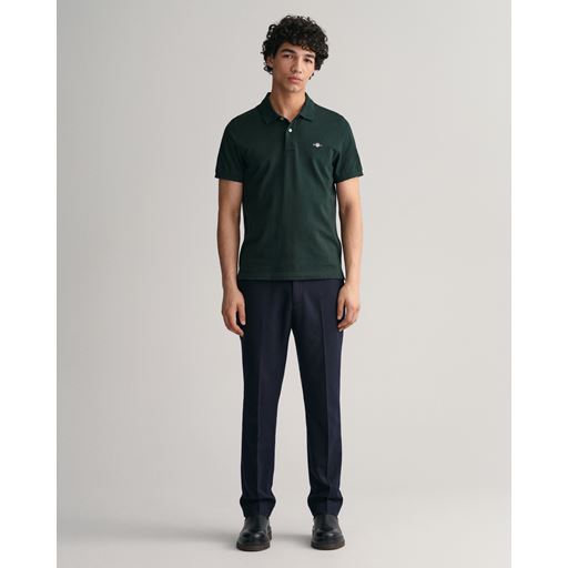 GANT Shield Piqué Polo T-shirt, Tartan Green, 4XL