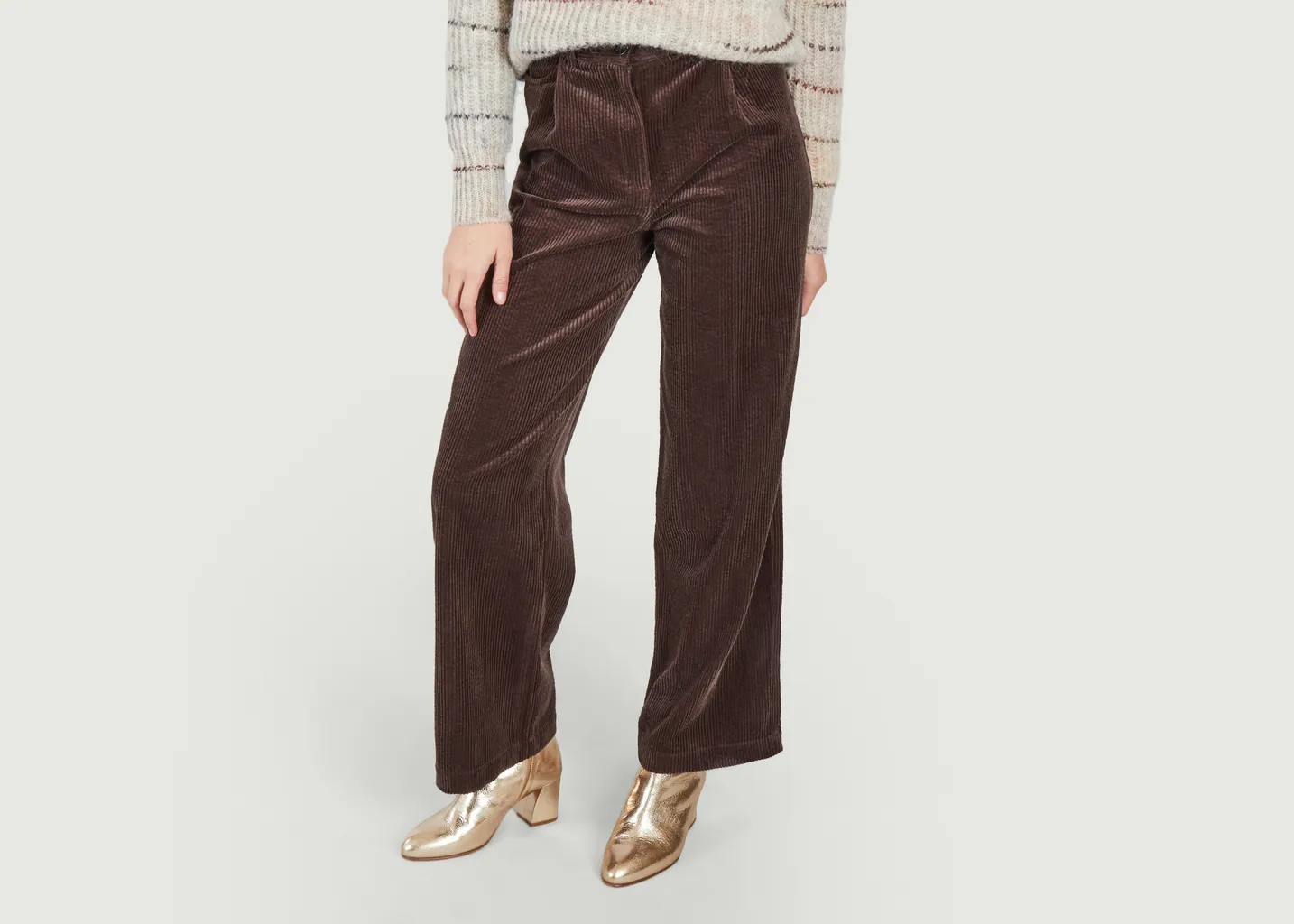 Pantalon large en velours côtelé Insta Hello Sessun