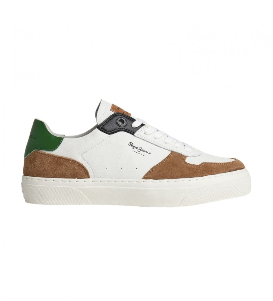 Tênis de couro Pepe Jeans Yogi Street M, branco, marrom