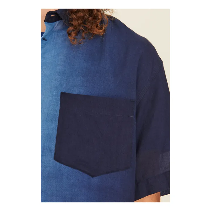 YMC Chemisette Mitchum Coton | Bleu