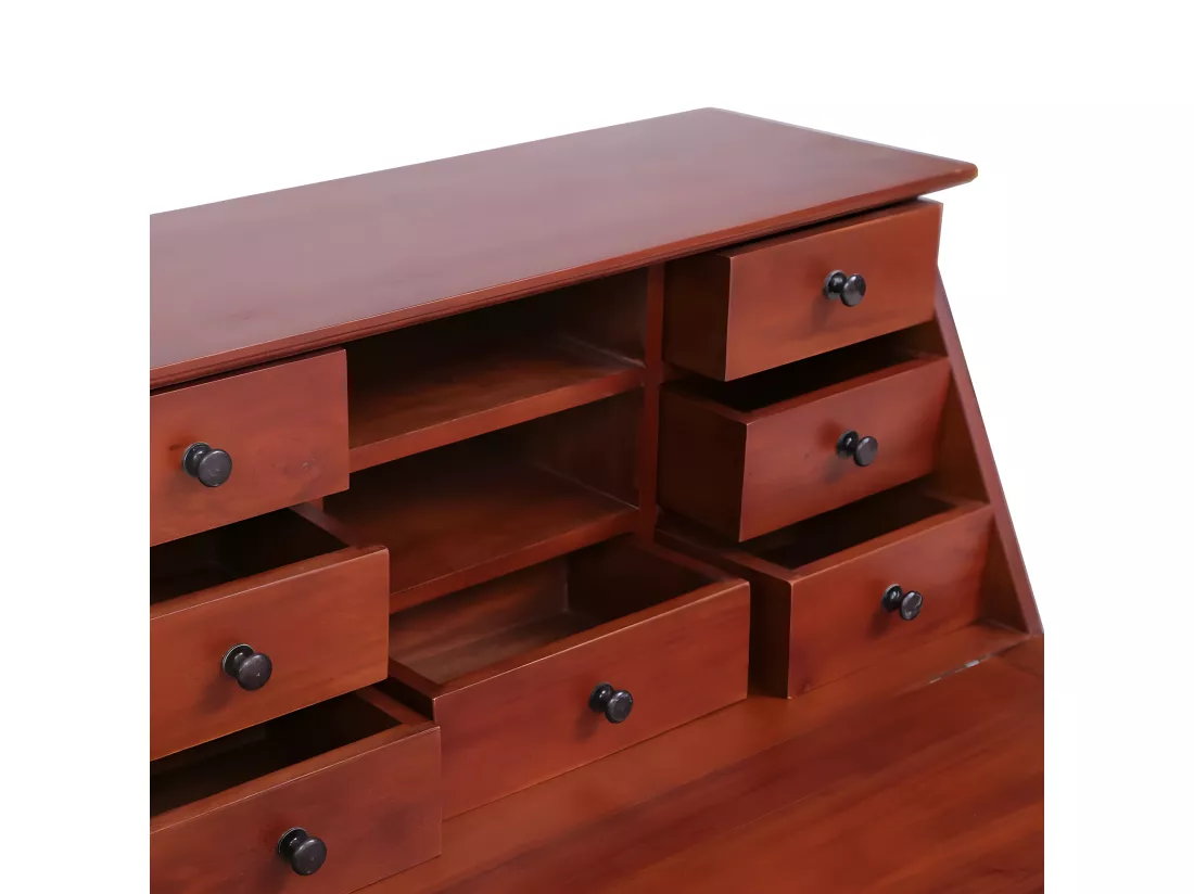 Bureau secrétaire Marron 78x42x103 cm Bois d'acajou massif