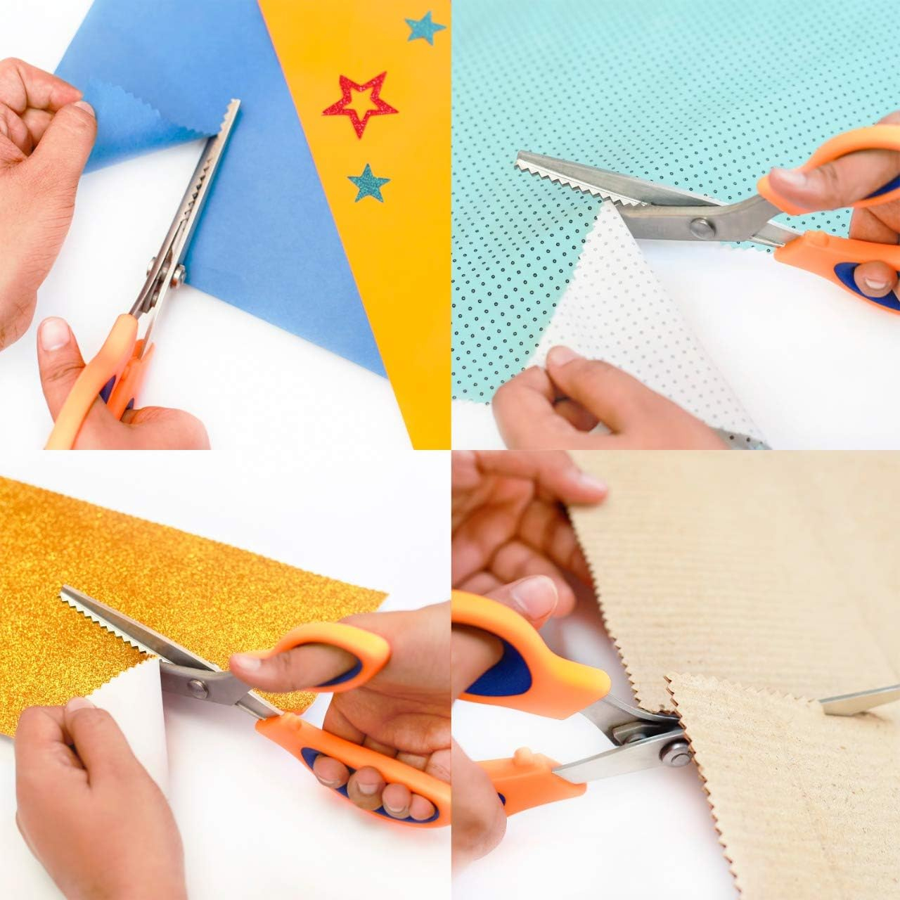 Universal ZickZack Bastel Schere für Papier / Textilien (Rechts- und Linkshänder)