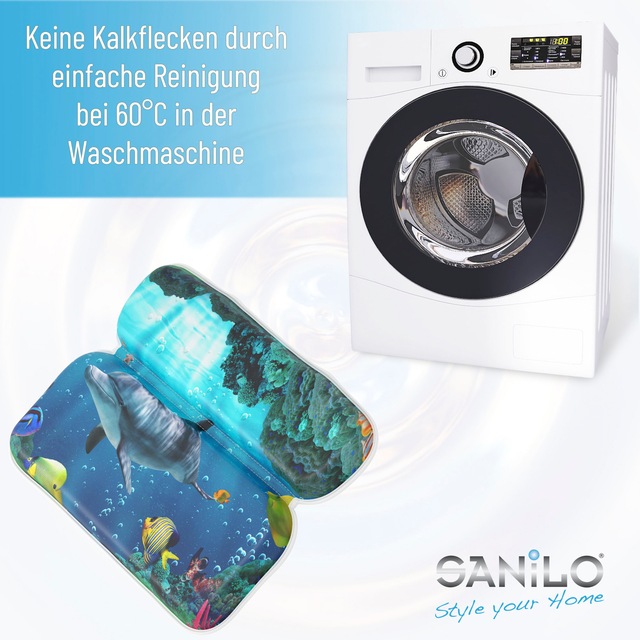 Sanilo Nackenkissen »Badewannenkissen Delphin« bequem, rutschfest, kräftige Farben, mit 7 starken Saugnäpfen