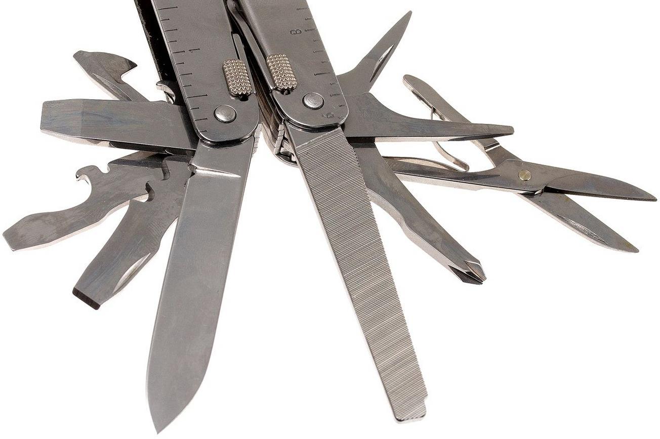 Victorinox SwissTool X Plus 3.0339.L multitool met ratel, lederen foedraal
