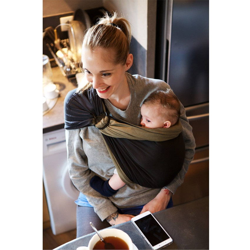 Sling - Petite écharpe sans nœud - Anthracite/Olive
