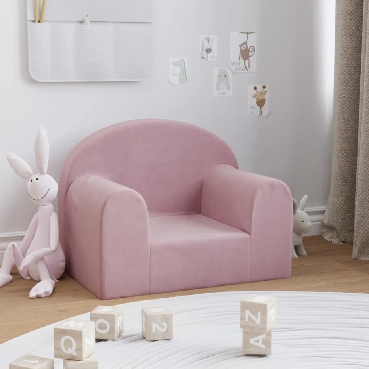vidaXL Canapé pour enfants - Rose