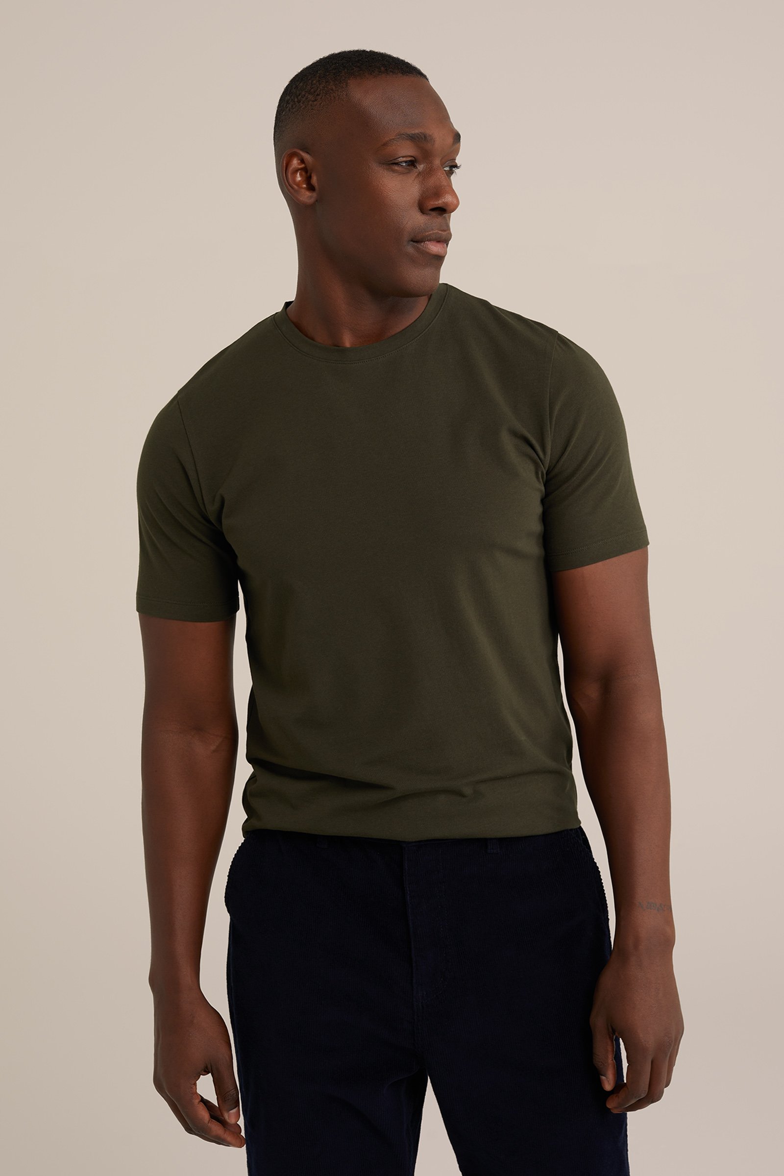 T-shirt WE Fashion Donkergroen