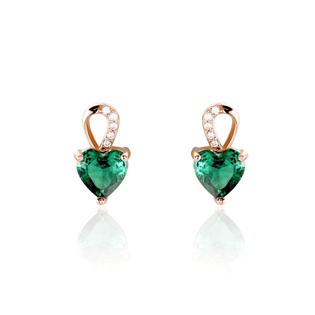 Boucles D'oreilles Puces Argent Rose Atieno Oxyde De Zirconium