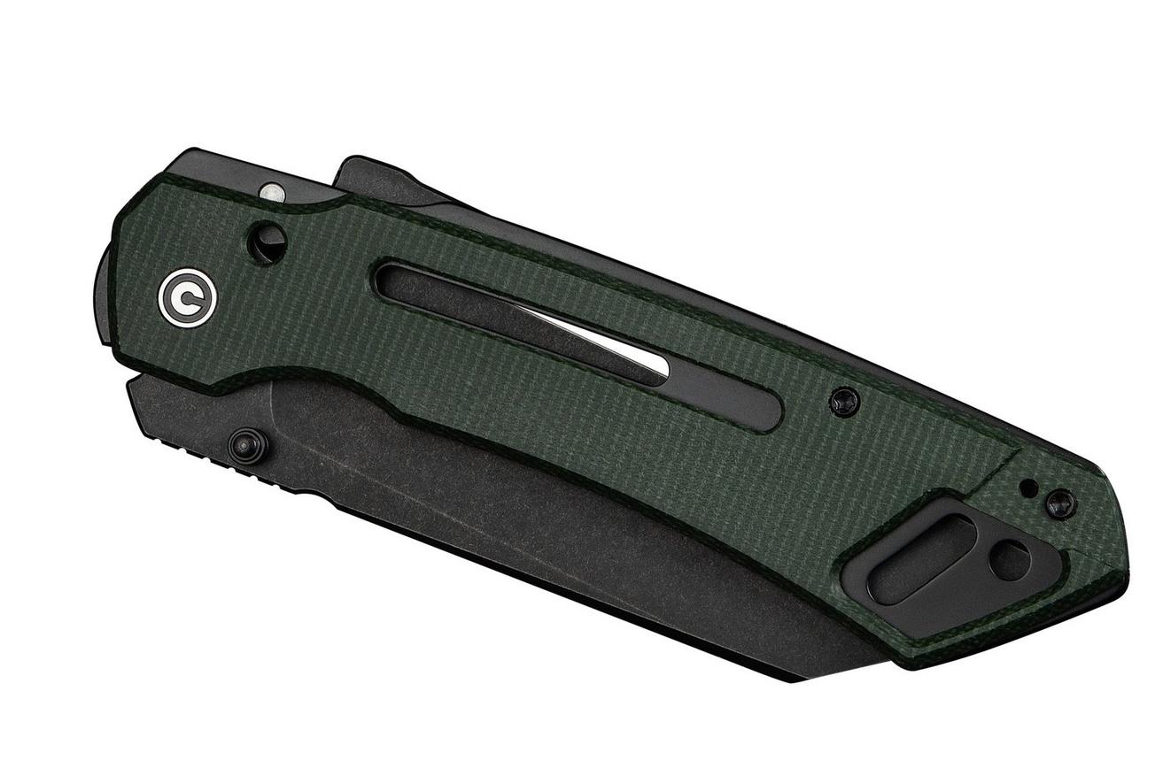 Civivi Buster FG C24052-3 Blackwashed Nitro-V, Green Micarta, zakmes, Snecx Tan design