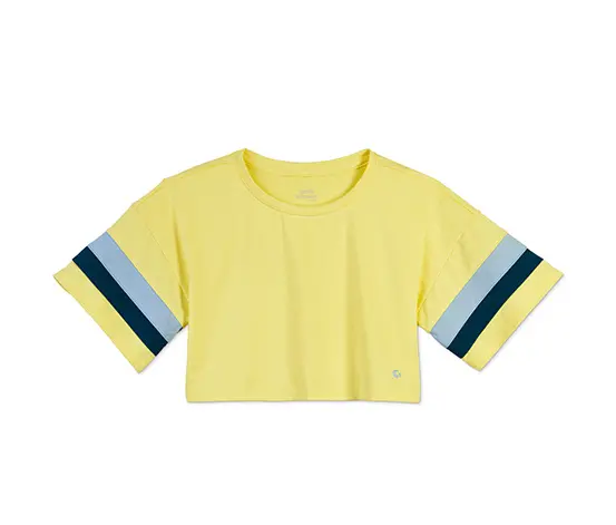 Kinder-Cropped-Funktionsshirt mit recyceltem Material