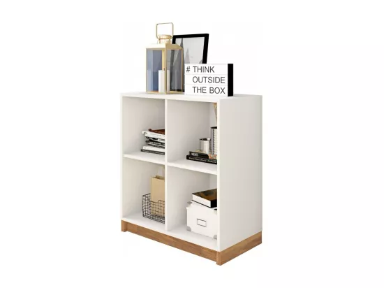 Rayonnage Blanc 4 Niches L 68 H 76 P 36 cm