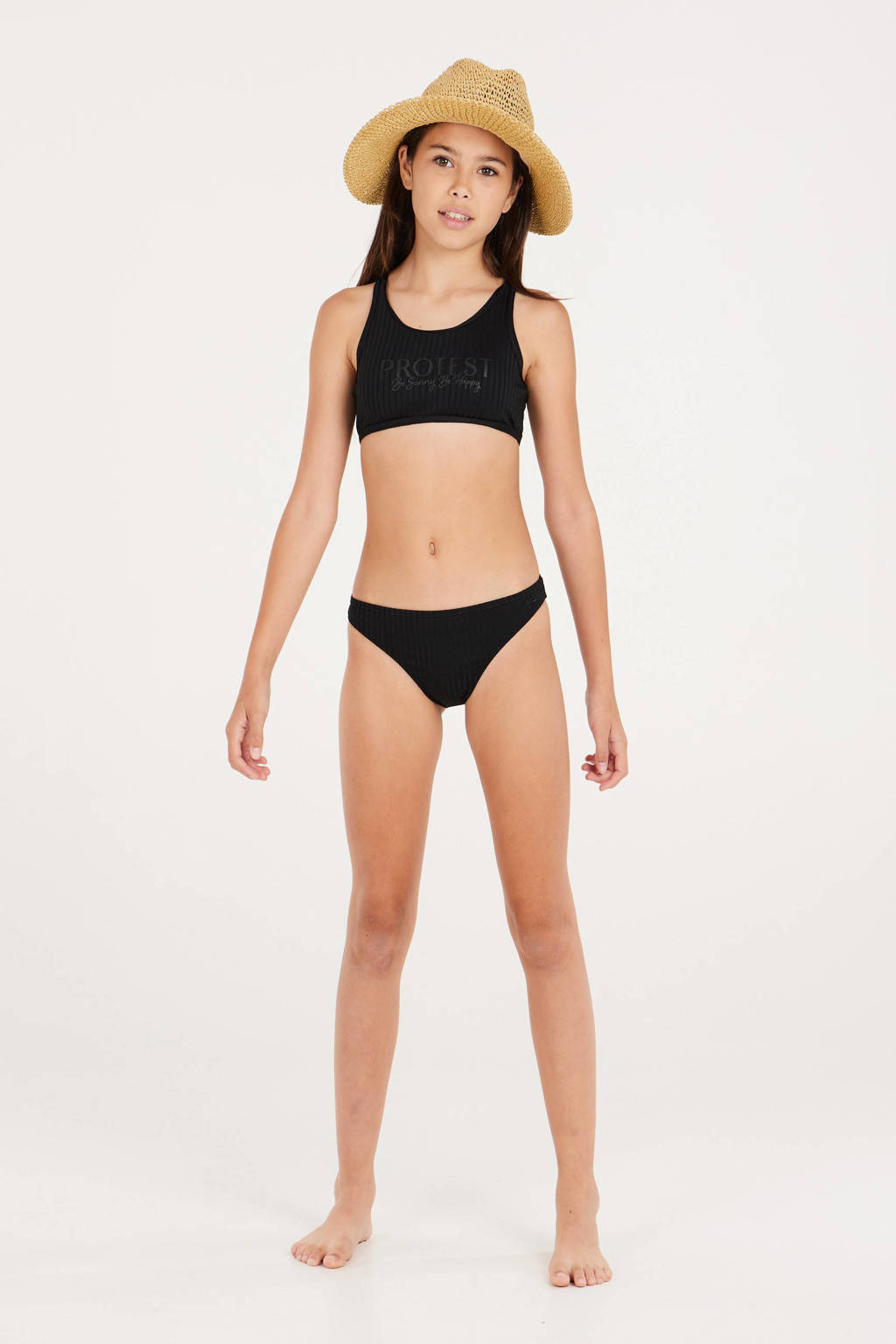 crop bikini PRTMOON JR zwart
