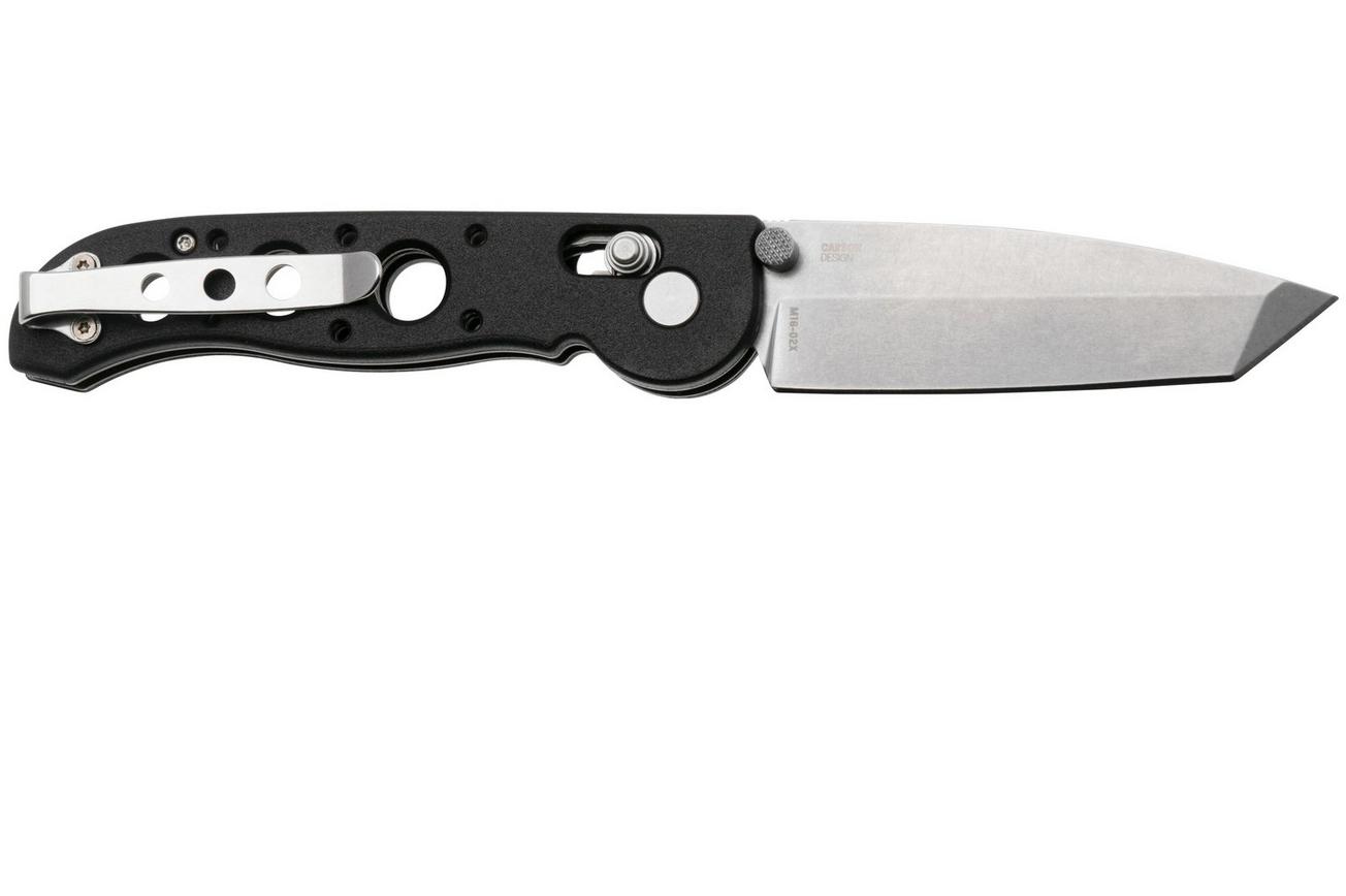 CRKT M16 Crossbar Lock Tanto M16-02X Stonewashed D2, Black Grivory, zakmes, Kit Carson design