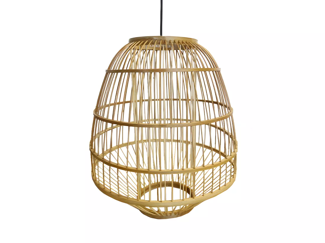 Suspension sur secteur pour l'extérieur MYKONOS OUTDOOR CABLE en rotin naturel style bohème 5m de longueur de câble