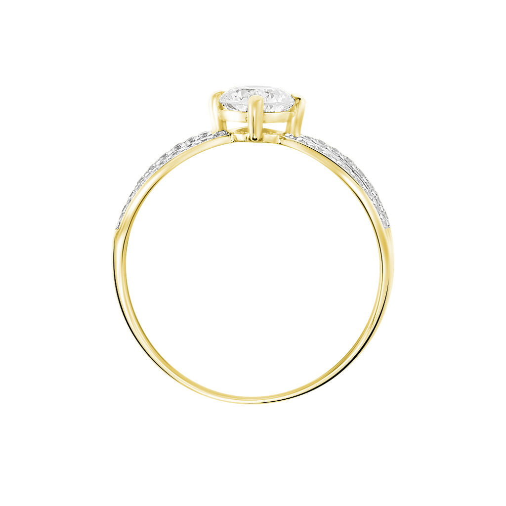 Bague Rozabel Or Jaune Oxyde De Zirconium