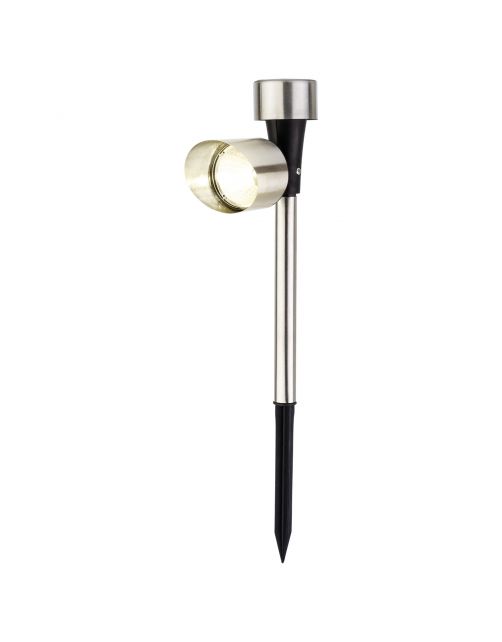 Lumineo Solar Tuinspot - Tuinverlichting - 23.5 cm Rvs 1 led