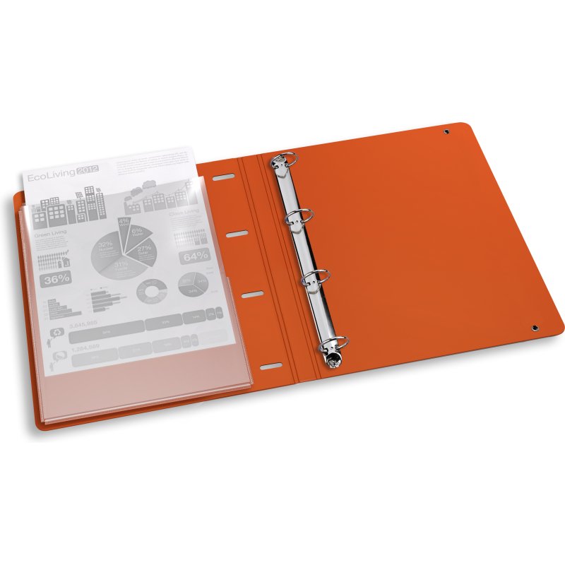 Classeur Oxford for student A4 Dos30 rond 4anneaux  polypro opaque assorti