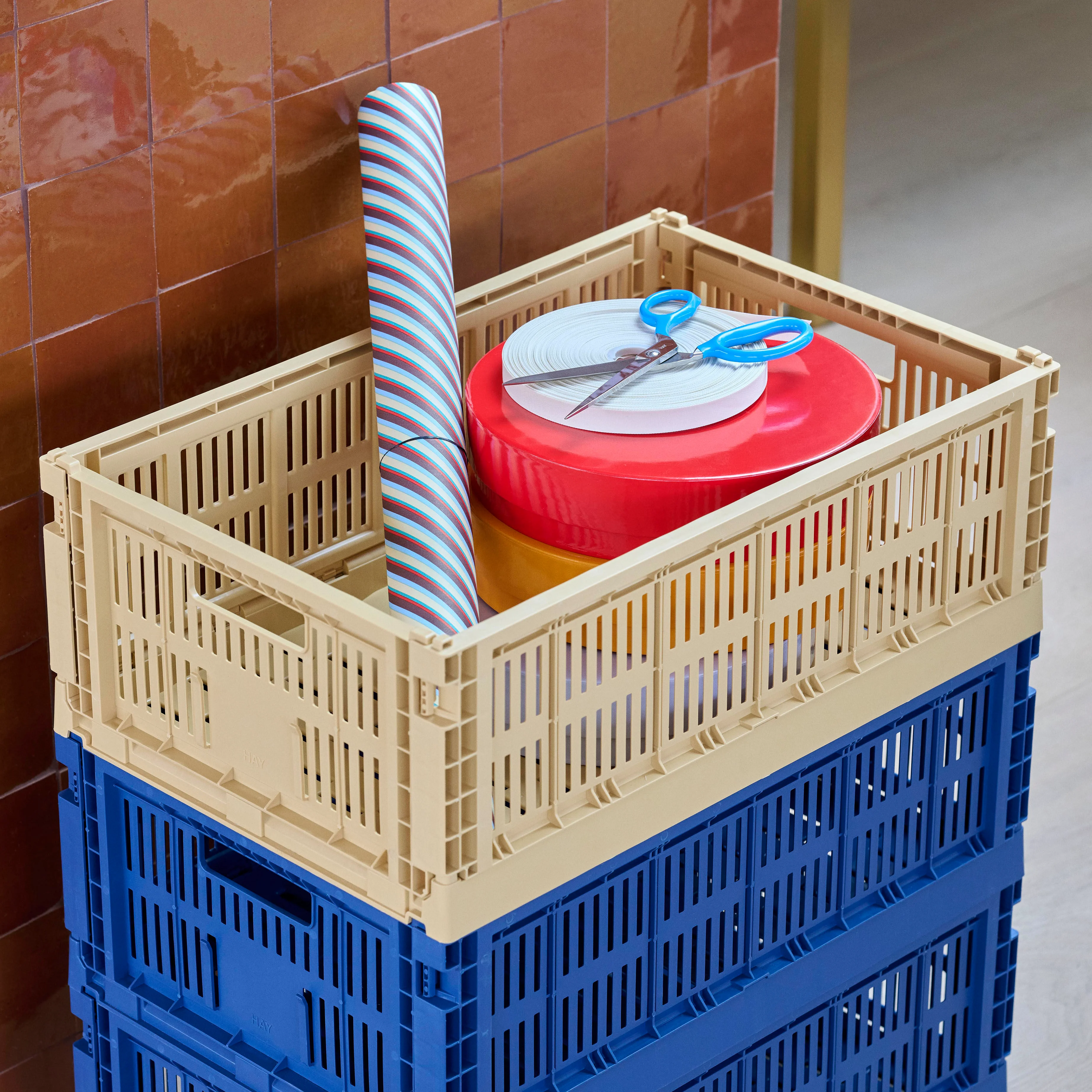 COLOUR CRATE - Panier | Jaune