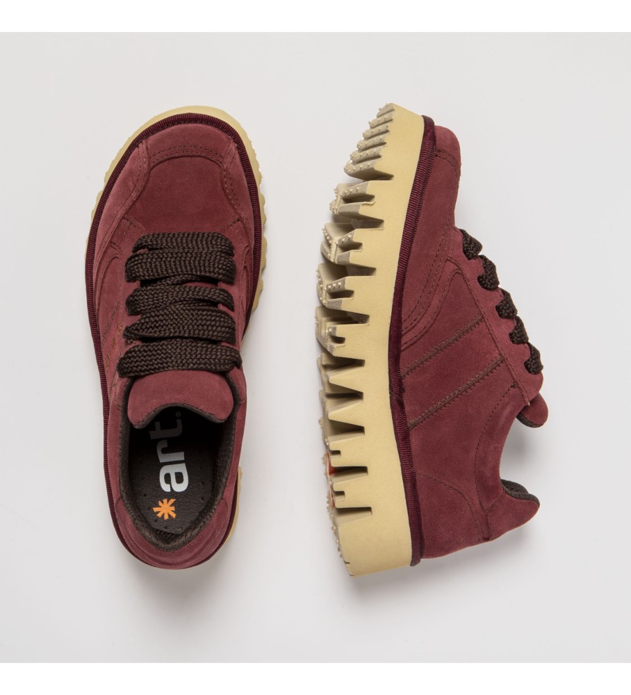 Sapatos Art 1800 Lux em camurça cor bordô