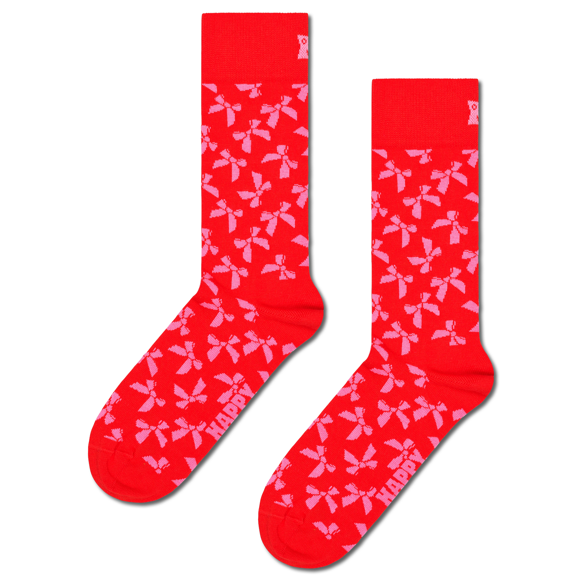 BOW - Chaussettes à motifs | Rouge