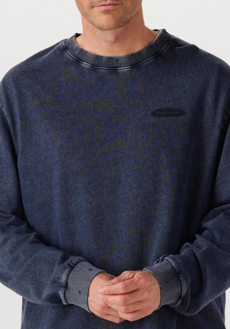 donkerblauwe bram's fruit t-shirt distressed f*ck off longsleeve