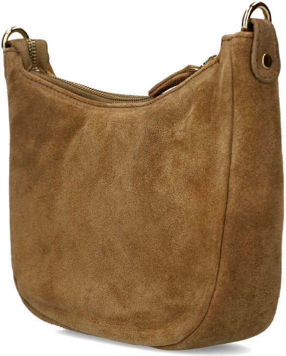 Manfield - Schoudertas - Taupe - Suède - Verstelbare Band