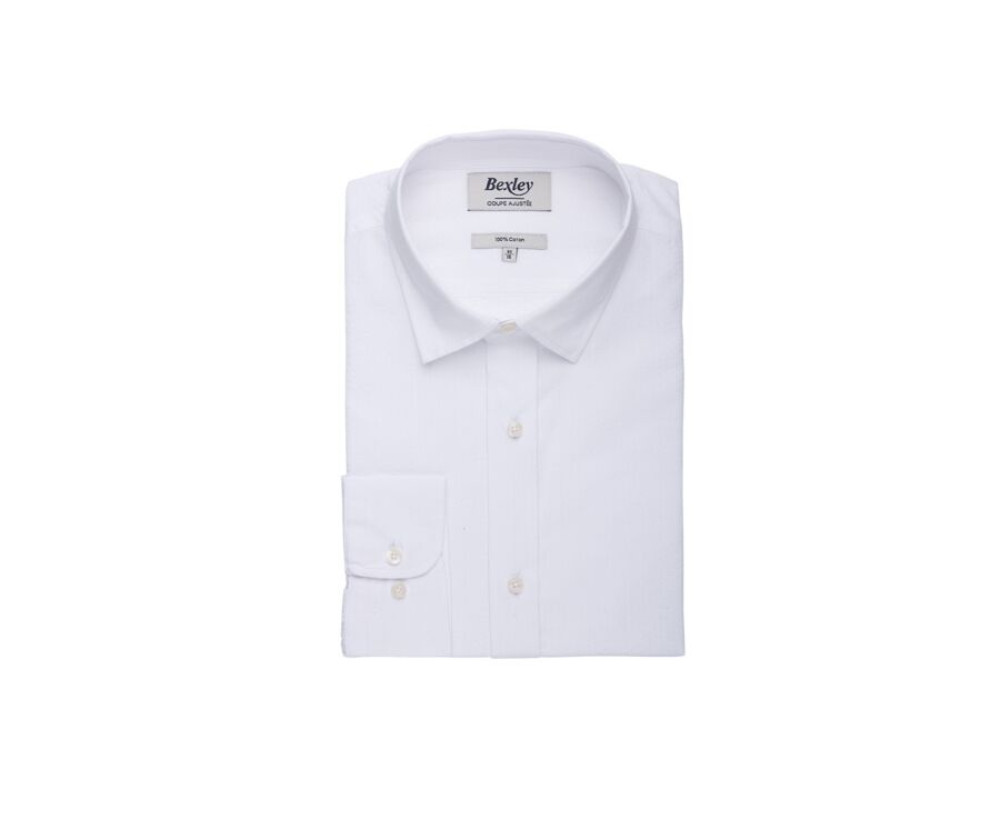 Chemise coton lin Blanche - SUPRIEN