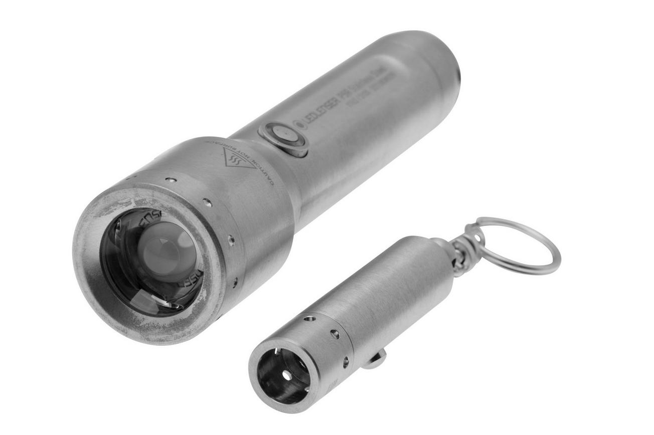 Ledlenser P5R Core   V8, Stainless Steel, Limited Edition, zaklamp   sleutelhangerzaklamp, 500 lumen