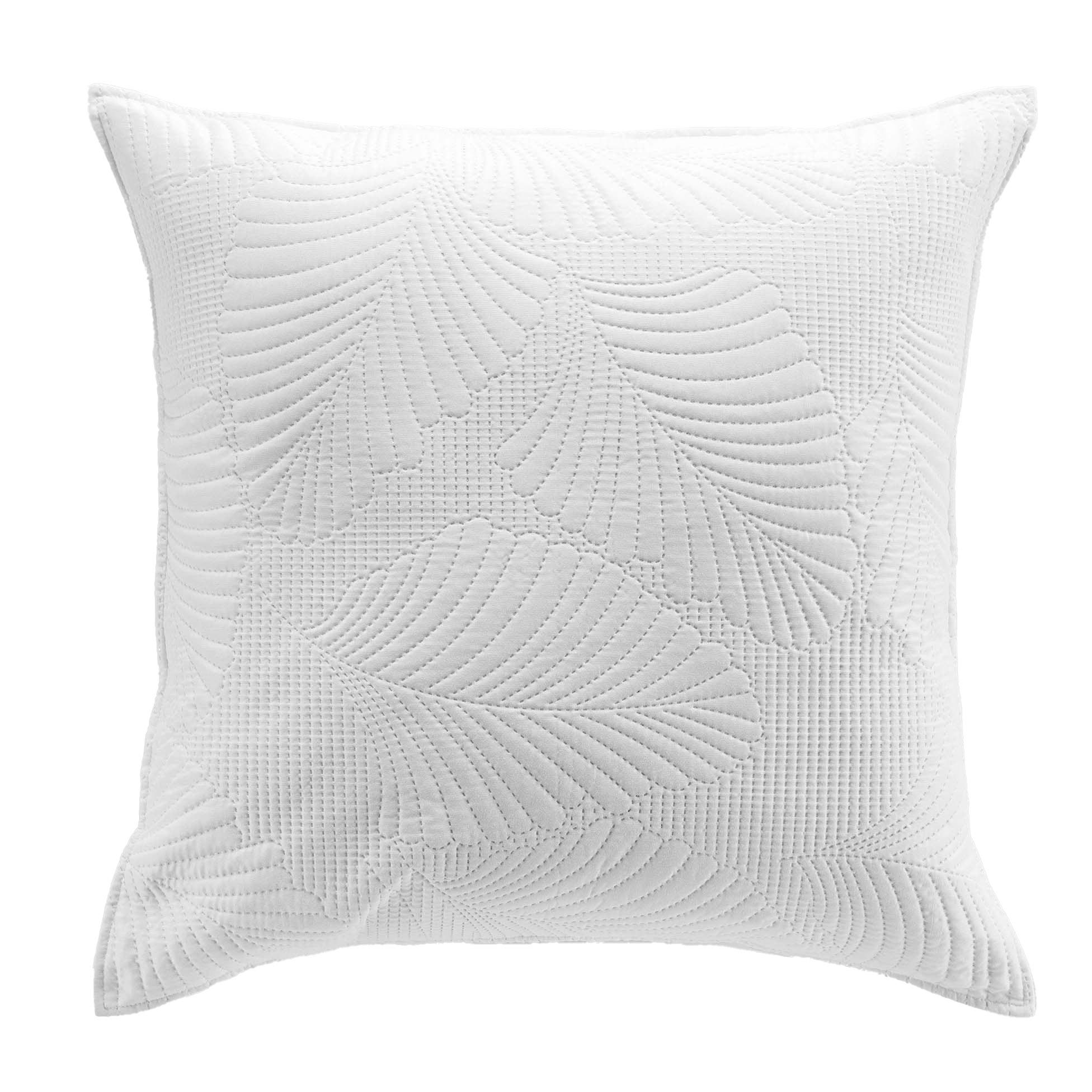 HOUSSE COUSSIN 60X60CM MICROFIBRE UNIE PALOMBINE BLANC