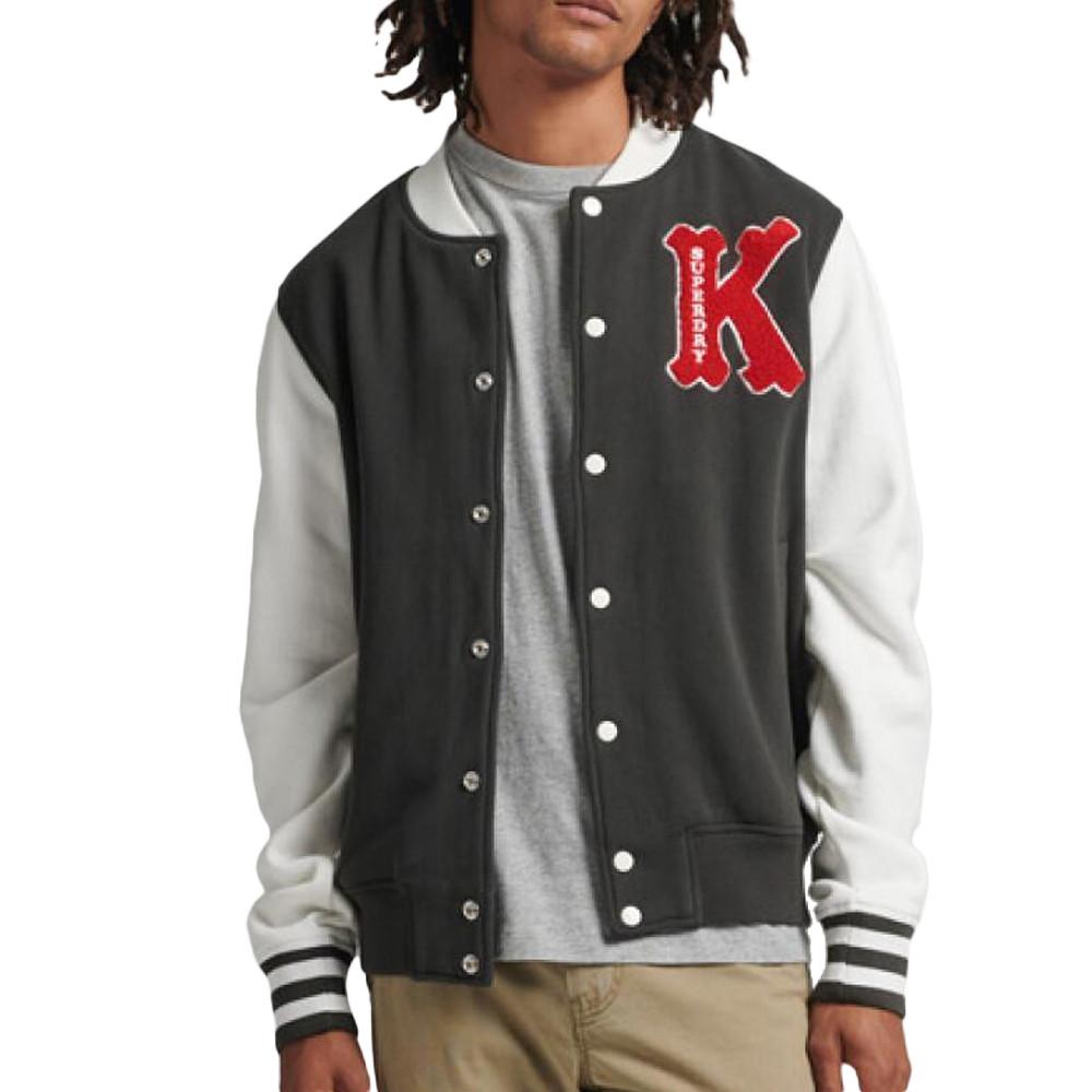 Superdry Veste Bomber Grises Homme Superdry Vintage Collegiate