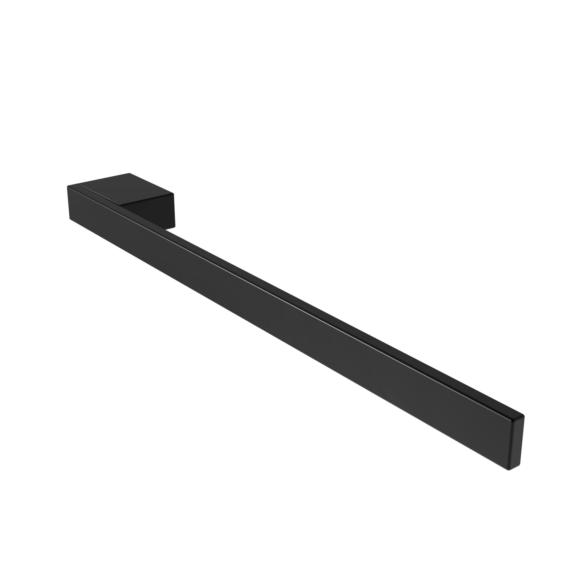 Handtuchhalter Jörn für Waschtisch, schwarz, Aluminium, Länge: 400mm, Höhe: 25mm, Tiefe: 50mm