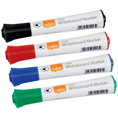 Nobo Glide - marqueur - couleurs assorties (pack de 4)
