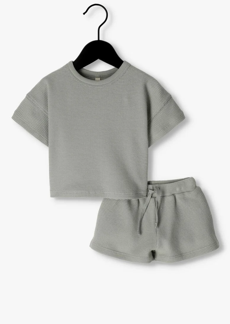 QUINCY MAE grijze quincy mae  waffle short set