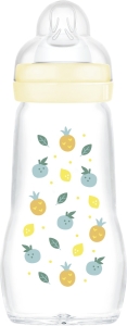 MAM Feel Good Glasflasche 260ml, ab 2 Monate unisex, 1 Stück