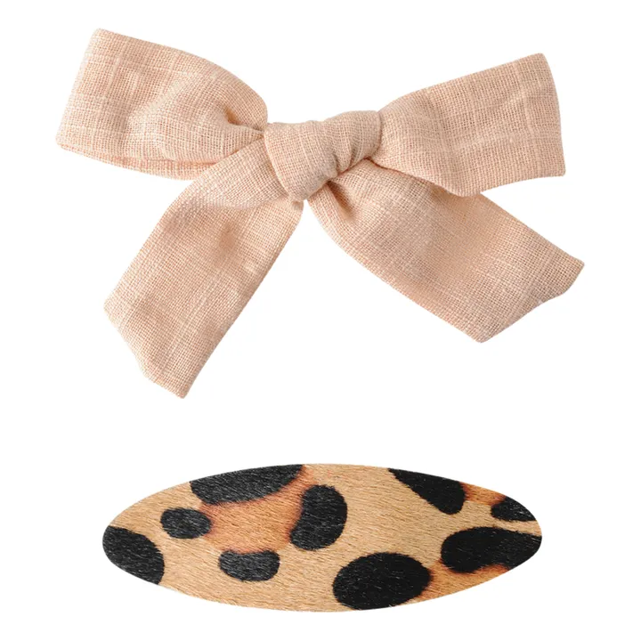 Gentil Coquelicot Barettes Camel & Léo - Set de 2