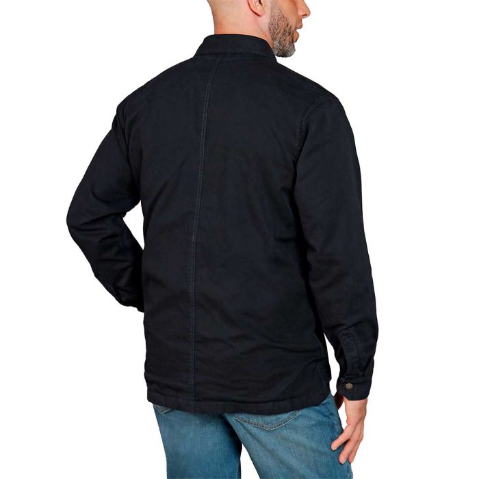 Fleece Lined Snap Front Shirt Jacket Men skjorte/jakke