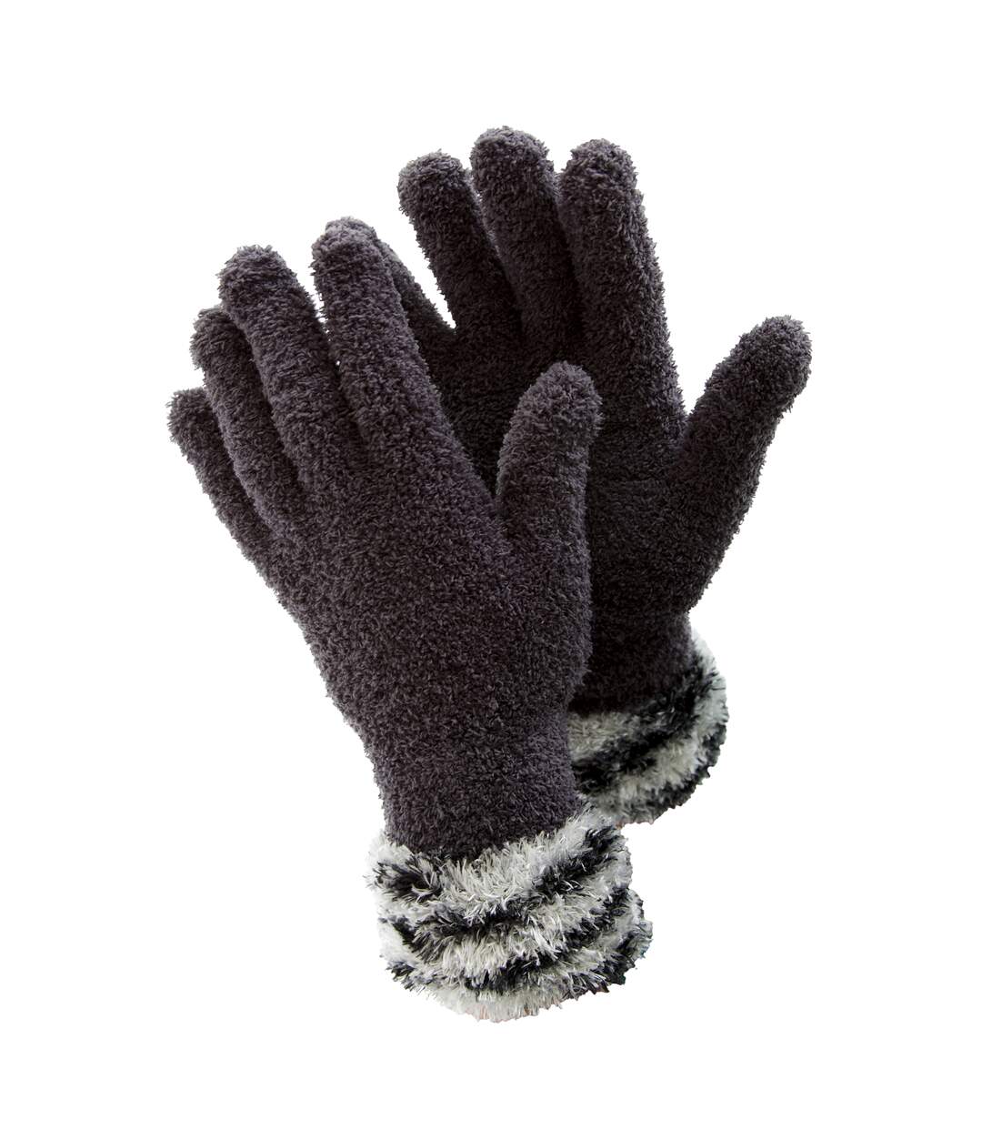 FLOSO - Gants extra doux - Femme (Gris/Blanc) - UTGL247