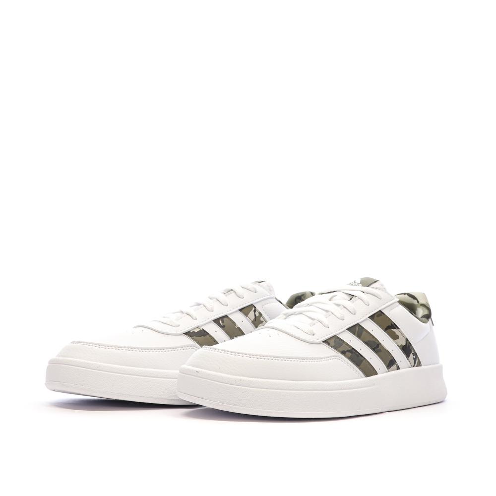 Adidas Baskets Blanc/Kaki Homme Adidas Breaknet 2.0