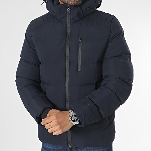 Doudoune Capuche Bleu Marine