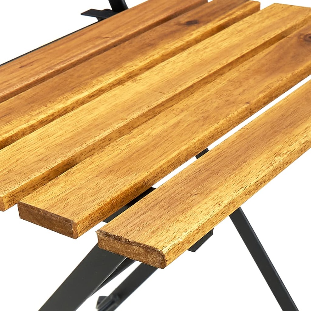 Mobilier à dîner d'extérieur pliable 9 pièces bois d'acacia solide