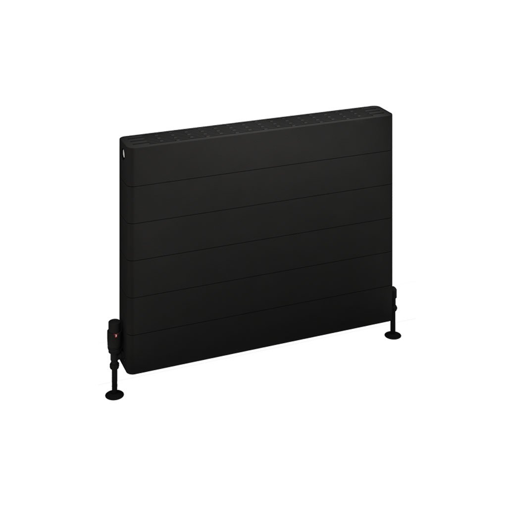 Eastbrook Keynsham paneelradiator met streep 80x60cm 1577W zwart mat