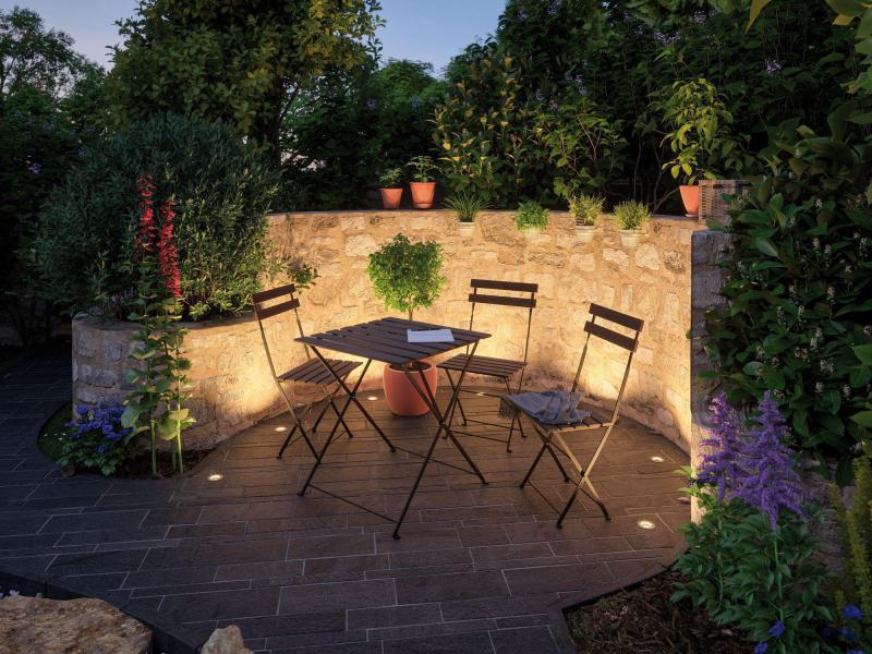 Paulmann Gartenspot Plug & Shine Floor Mini 3000 K Bodeneinbauleuchte für das Plug & Shine System