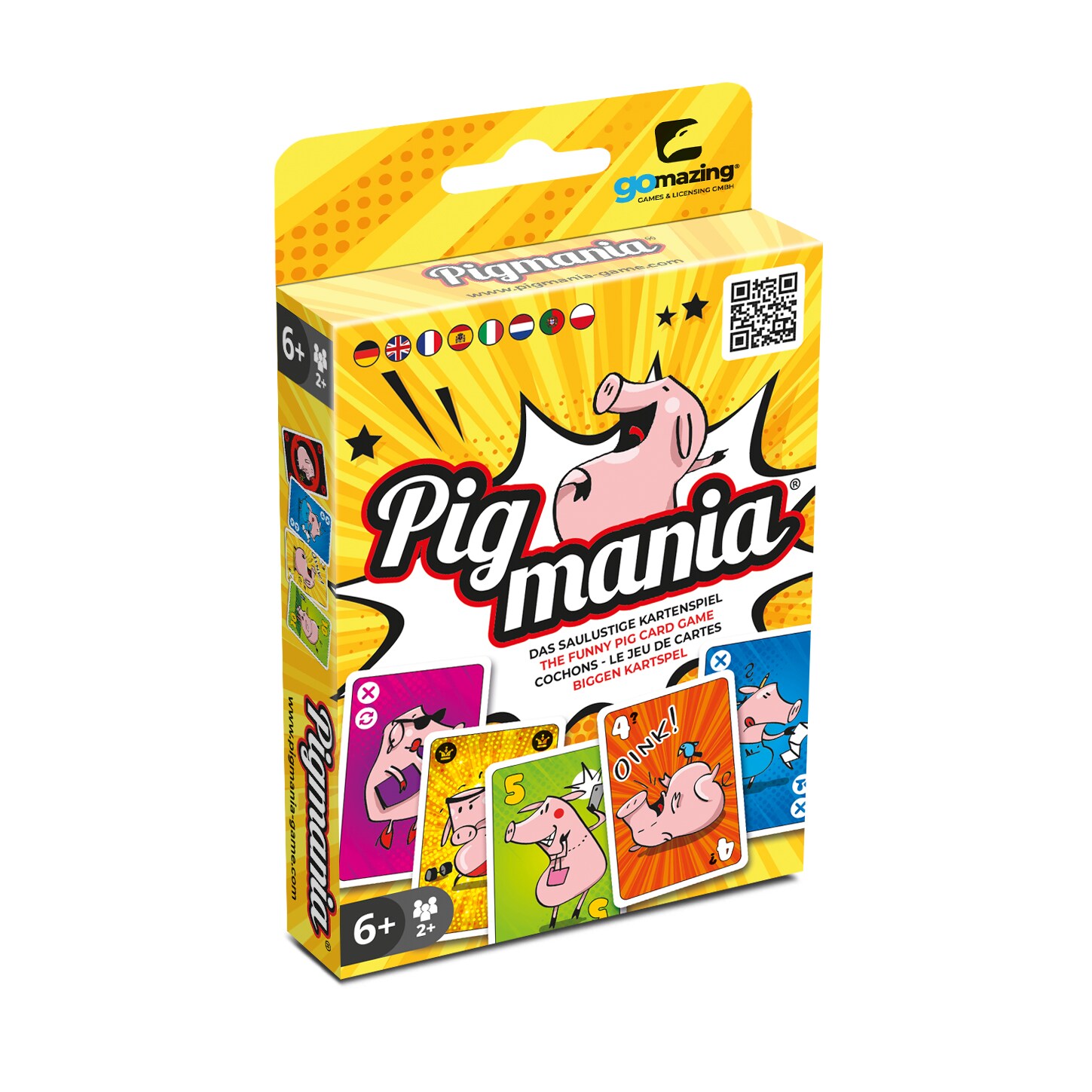 Pigmania - Das saulustige Kartenspiel ab 6 Jahren für 2 bis 10 Spieler Plastikfrei Kinderspiel Reisespiel
