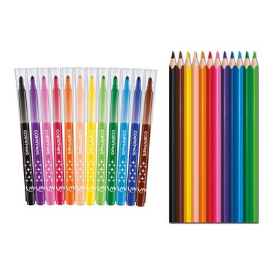 Maped Color'Peps - Trousse garnie à colorier - comprend 12 feutres et 12 crayons de couleur