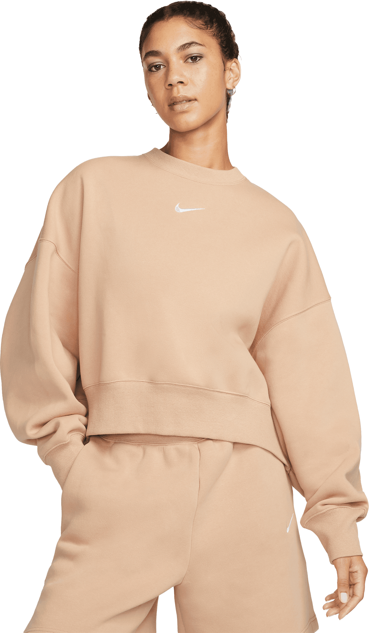 Nike Phoenix Fleece Sweatshirt Damen Braun F200