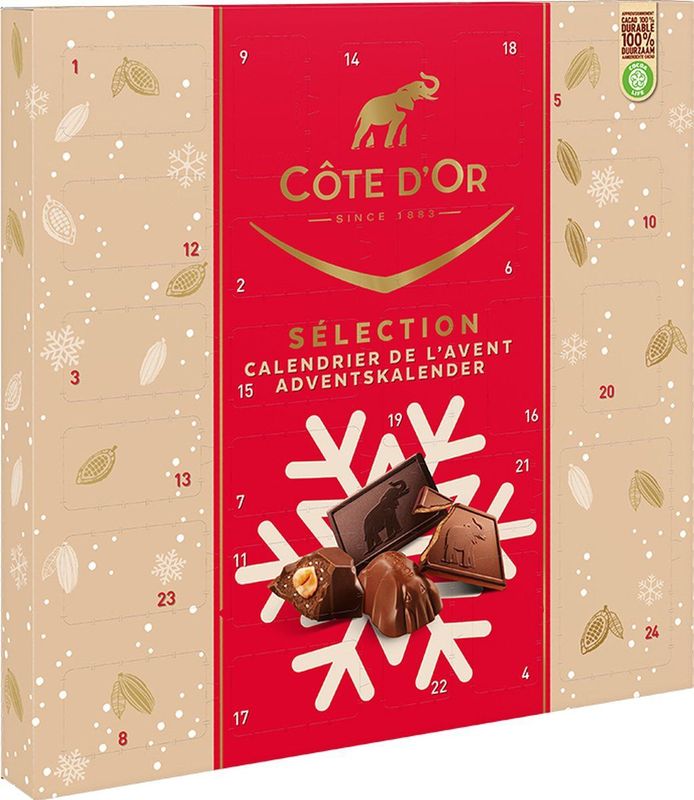 Côte d'Or - Adventskalender 2025 - Chocolade - 235g - Aftellen Naar Kerst