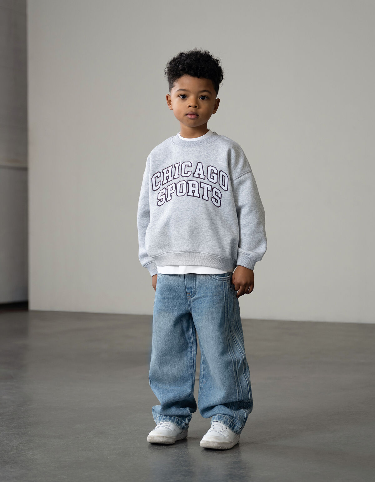Sporty Baggy Fit Jeans Mediumstone