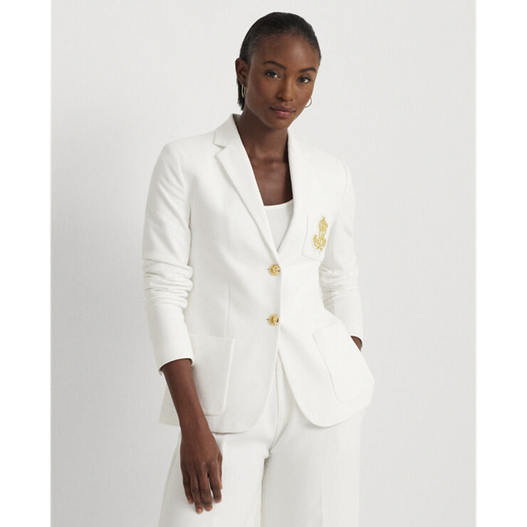 Lauren Ralph Lauren Patch Jacquard Blazer Hvid