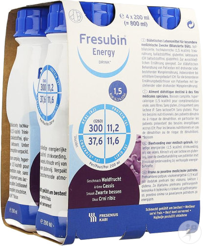 Fresubin Energy Drink Cassis Flacons 4x200ml