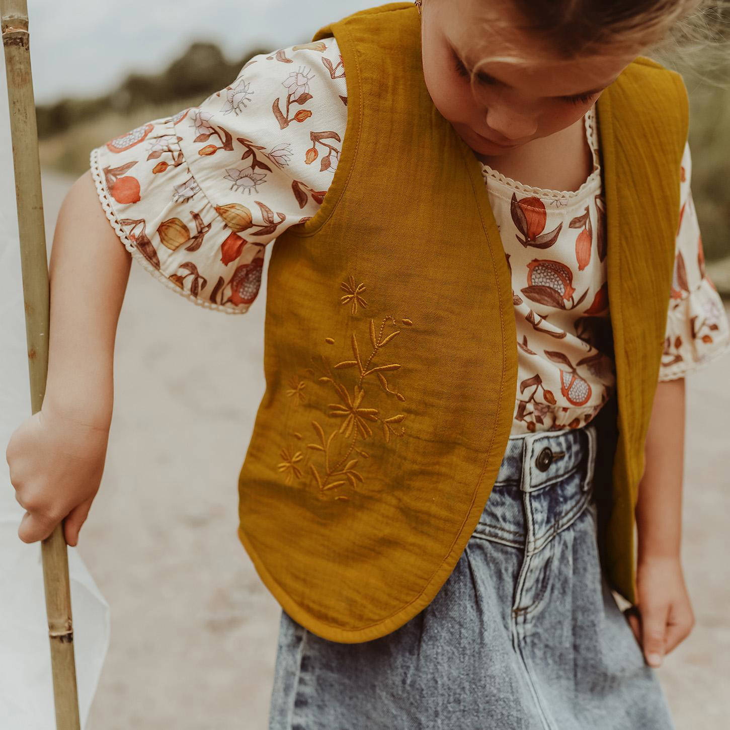 Your Wishes gilet Poppy okerbruib